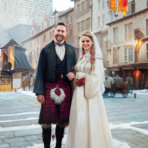 Retouching a photo with artificial intelligence in the Renaissance style