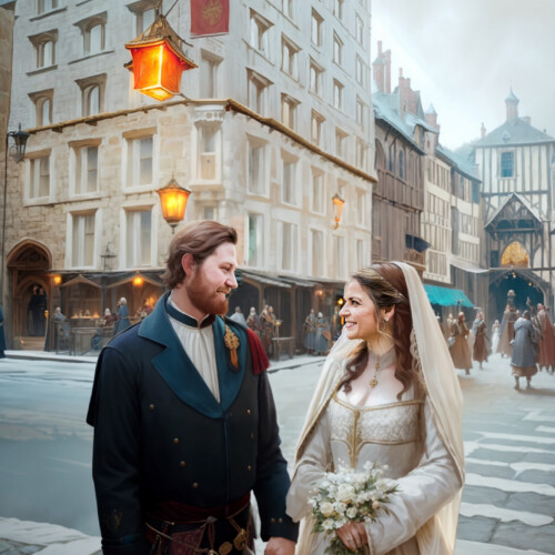 Retouching a photo with artificial intelligence in the Renaissance style