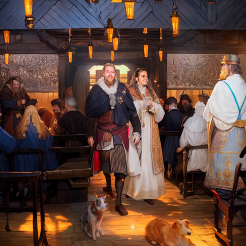 Retouching a photo with artificial intelligence in the Renaissance style