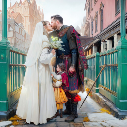 Retouching a photo with artificial intelligence in the Renaissance style