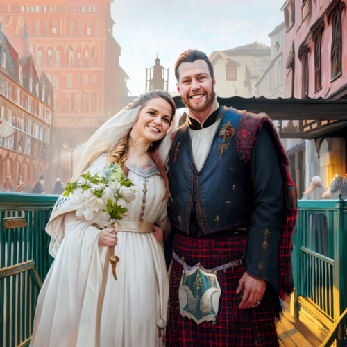 Retouching a photo with artificial intelligence in the Renaissance style