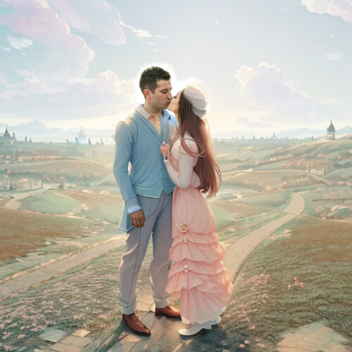 Retouching a photo with artificial intelligence in the Victorian Age style