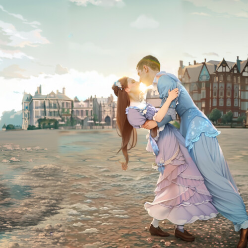 Retouching a photo with artificial intelligence in the Victorian Age style